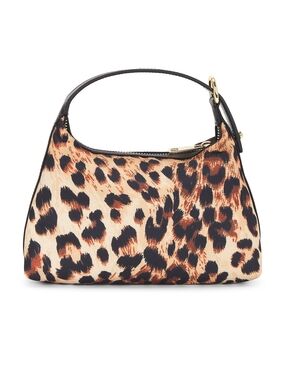 Leopard Print Shoulder Bag - Black & Brown